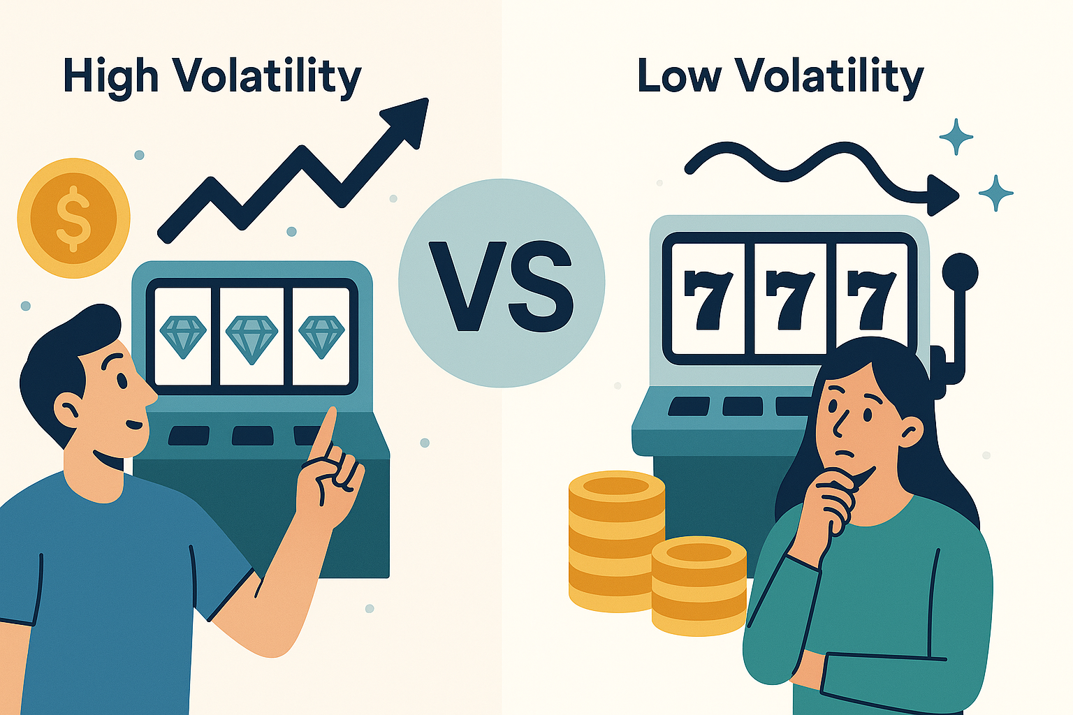 High volatility vs low volatility slots for beginners